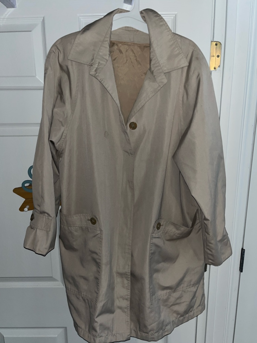London Fog Light Taupe Trench Coat